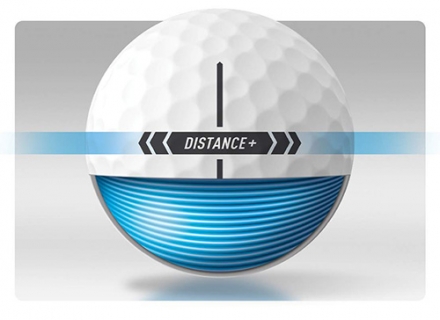 テーラーメイド NEW ディスタンス+ ゴルフボール 1ダース/12球 マルチ