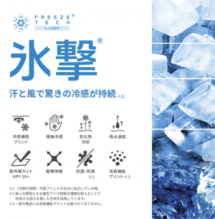 リベルタ FREEZE TECH PERFORMANCE LINE レギュラーフィット 冷感 半袖 モックネック シャツ ネイビー(NVY)/M