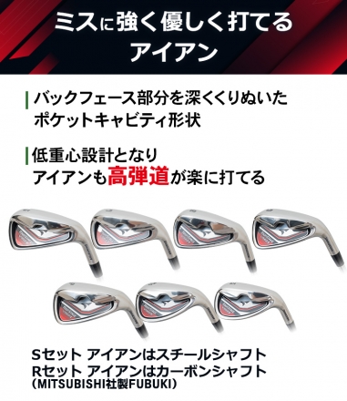 初心者＆リスタートに最適！ブリヂストン ゴルフ ツアーステージ V562II クラブセット 13本組(1W,3W,5W,4U,5U,6-P,PS,S,PT) CBTV26 カート キャディバッグ付き R/ブラック×レッド(BR)