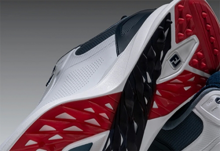 フットジョイ プロ エスエル ボア 56955 スパイクレス ゴルフシューズ ホワイト×ブルー 25.5cm