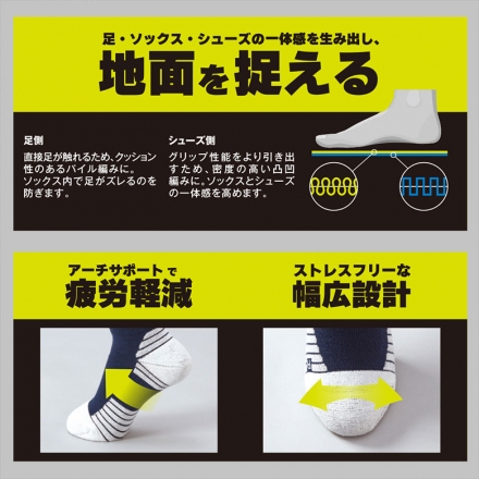 ロイフ ハヤブサ アンクル グリップ ソックス ホワイト/23-25cm