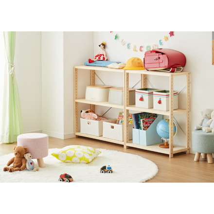 天然木 パインラック 4段 幅82 オープンラック 三段 木目 木製 収納 パイン材 シェルフ 奥行き30