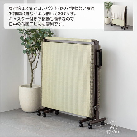 折りたたみ畳ベッド い草の香る シングルベッド 天然い草使用 折り畳みタタミベッド シングル ヘッドレスタイプ
