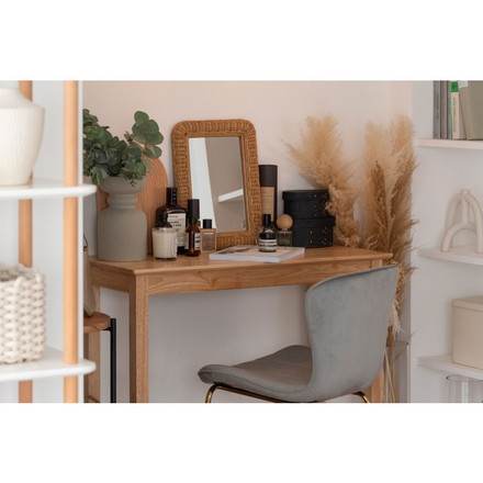 デスク 天然木 幅90cm 組み立て式 木製 リビングテーブル ダイニングテーブル シンプル 北欧