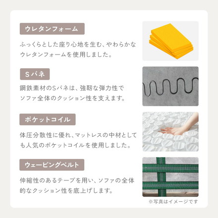 ソファー 2人掛け 幅127cm カバーリング オットマン cozapls カウチ ウレタン クッション L字 滑り止め ソファベッド ローソファ チャコールグレー