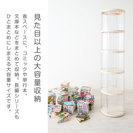 回転式本棚 2~5段大容量 スリム 本棚 回転 収納ラック 回転本棚 絵本ラック 絵本棚 4段