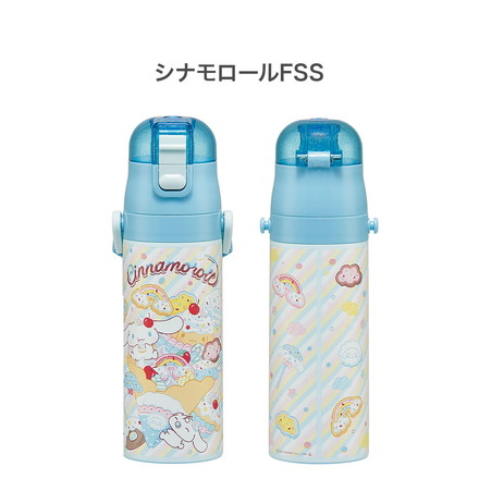 サンリオ 新柄 水筒 キッズ 直飲み 470ml 保冷 ステンレスボトル ワンタッチ クロミ シナモロール マイメロディ キティ SDC4 スケーター Skater Sanrio ビックリボン シナモロールFSS
