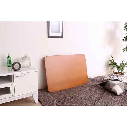 折脚ローテーブル W900×D600×H320mm MDF(突板ラバーウッド) ナチュラル