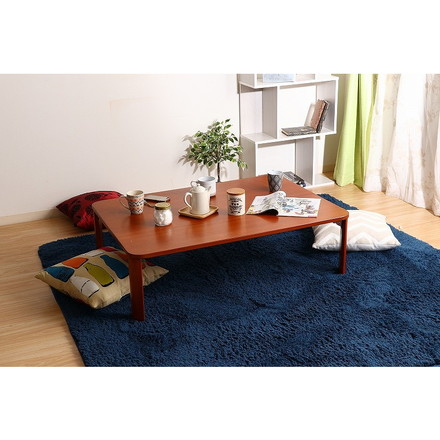 折脚ローテーブル W1050×D750×H320mm MDF(突板ラバーウッド)