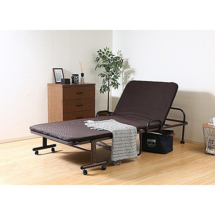 ワンタッチベッド フリーロック42段 高床タイプ W975×D2070×H500mm 385mm スチール