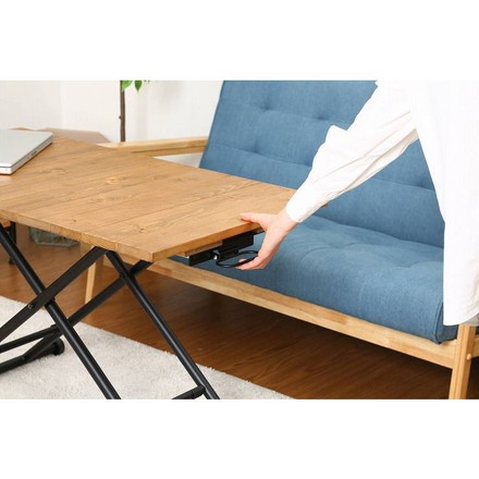 昇降テーブル ブラウン 幅100cm 奥行55cm 高さ12~70cm