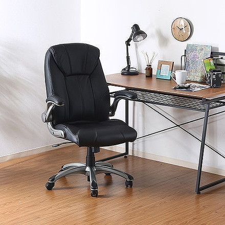 エグゼクティブチェアー W700×D715×H1010~1090mm 465~540mm 合成皮革 ナイロン樹脂 鉄