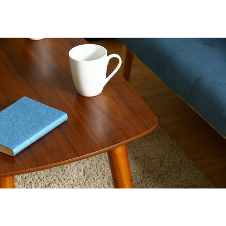 リビングテーブル W900×D500×H550mm 天然木化粧繊維板