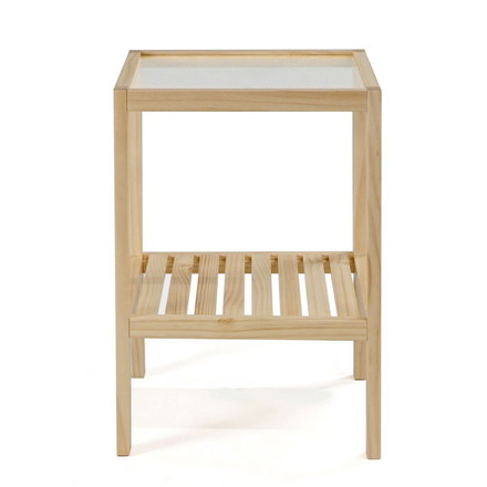 ガラスサイドテーブル ナイトテーブル ソファテーブル ガラス天板 ベッド 寝室 ミニテーブル