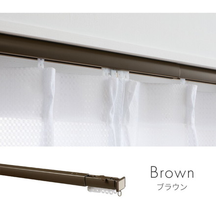 カーテンレール 70cm つっぱり 賃貸 フィットワン 伸縮 シングル 穴あけ不要 取付簡単 間仕切り 突っ張り ホワイト（I2001）