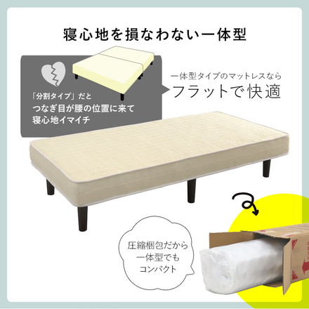 すのこフレームベッド ボンネルコイルマットレス セット 体圧分散 通気性 負担軽減 一体型 ブラック