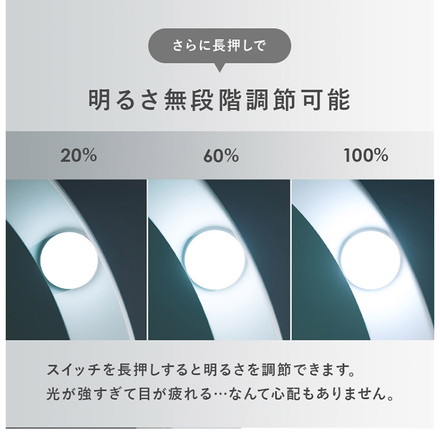 LEDライト付き エレガント 女優ドレッサー スツールセット 3色ライト 照明 ミラー 鏡 メイク 曲線脚 白