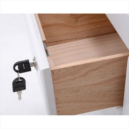 FAX台 ファックス台 収納 サイドチェスト リビングチェスト リビング収納 FAX台 鍵付き ナチュラル