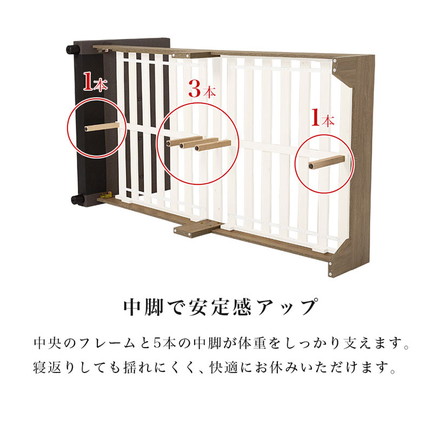 ファブリックベッド シングル ポケットコイルマットレス付き 2点セット 耐荷重350kg 頑丈 デザインベッド ダークブラウン