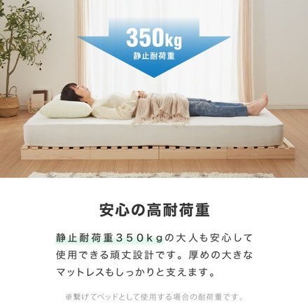 パレットベッド セミダブル 天然木パイン 簡単 組み替え 8枚セット 分割式 すのこベッド 耐荷重350kg