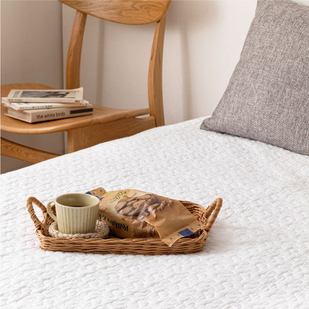 綿100%敷きパッド イブルデコール 約100×205cm シングル 無地 イブル キルティング 敷きパット 敷パット グレー[600009615]