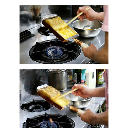 日本製 燕三条 銅の玉子焼き器 関西型 13.5cm レシピ付き プロ仕様 玉子焼き器 卵焼き器 玉子焼きフライパン 卵焼きフライパン エッグパン だし巻き卵 錫引き 銅製 国産