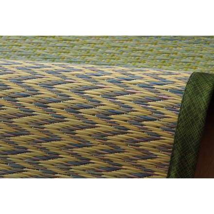 い草ラグ 花ござ カーペット ラグ 6畳 格子柄 市松柄 DXピーア ブラウン 江戸間6畳 約261×352cm 裏:不織布