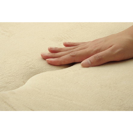 国産固綿40mm使用 マイクロファイバー生地 ふっくら敷 『フィーラF敷』 ブラウン 190x190cm