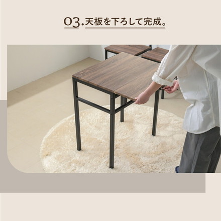省スペース 折りたたみ式ダイニングテーブル セット 2人 折りたたみ 椅子 付き スツール 幅60 奥行40 高さ70
