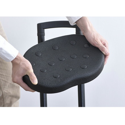 スタンディングワークサポートチェア 高さ11段階調整 ワーキングチェア ハイチェア 座面角度調整 高さ調整 安定