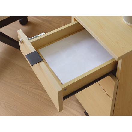 デスクワゴン 引き出し キャスター付き 鍵付き 木目調 ファイル収納 A4サイズ 収納ワゴン 省スペース コンパクト