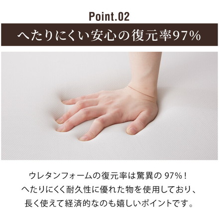 アキレス 日本製 高反発 マットレス ダブル メッシュ 折りたたみ ニット生地 厚さ8cm シングルマットレス