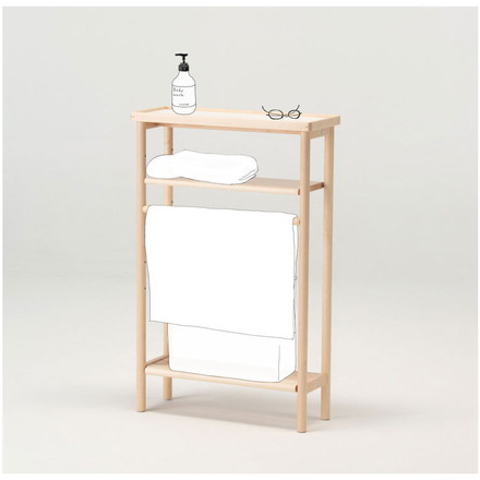 【日本製 バスラック メープル材】 ラック シェルフ オープンラック オープンシェルフ 収納 省スペース ウレタン塗装