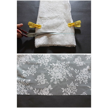 日本製 フリーカットレースカーテン 巾100cm×丈250cm バラ柄 花柄 2枚組 自由に長さ変更 ハサミでカット