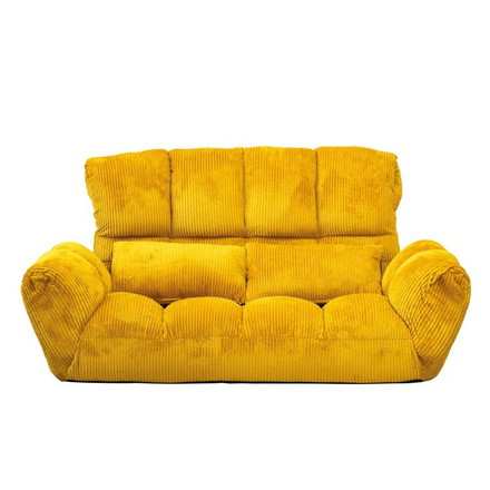 カウチソファー ファクトIIIコーデュロイ GY ソファ ソファー 2人掛け コンパクト リクライニング シンプル