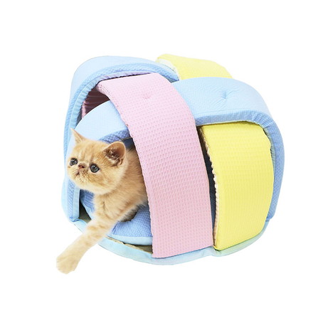 ペッツルート 猫用 夏用 ベッド クッション ニャンとも涼やか レインボーアイス ペットベッド 猫用ベッド 遊べる