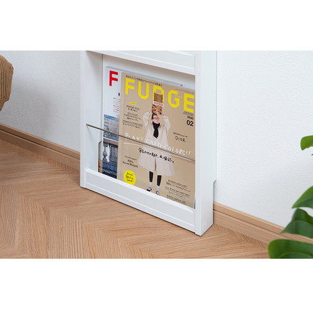 薄型マガジンラック 幅36cm ホワイト スリム 北欧 壁 コンパクト 省スペース 玄関収納 壁面収納 玄関 スリッパ