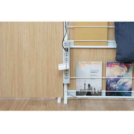 突っ張りマガジンラック マリンナチュラル 幅90cm パーテーション 日本製 パーティション パンフレット サロン