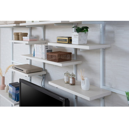 追加棚板1枚 幅89.5cm 取付金具セット ホワイトウォッシュ 本体別売り 1枚のみの販売 オープンラック