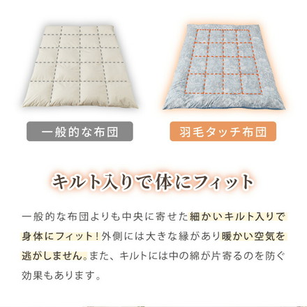 羽毛タッチ 掛け布団 収納ケース付き シングル 中綿1.4kg マイクロ綿 羽毛 掛布団 布団 かけふとん 羽毛 布団 花柄ブルー