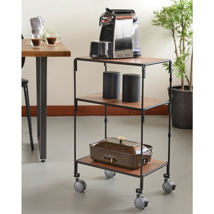 オークス 日本製 テーブルワゴン BWS8202 BOW キッチンワゴン キャスター フック付き 収納