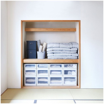  天馬 収納ケース Fits フィッツケース アドバンス 55-35S 幅35.0×奥行55.0×高さ20.0cm ホワイトクリア