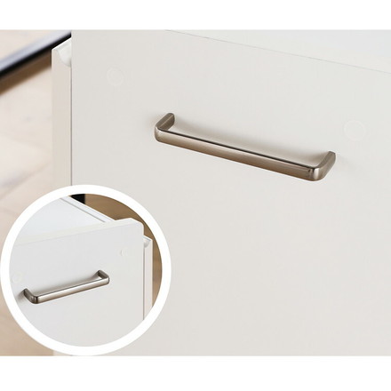 白井産業 オフィスコ 扉付き 収納ワゴン 木製 キャスター付き ホワイト 白 収納 取っ手付き 幅50 奥行き31