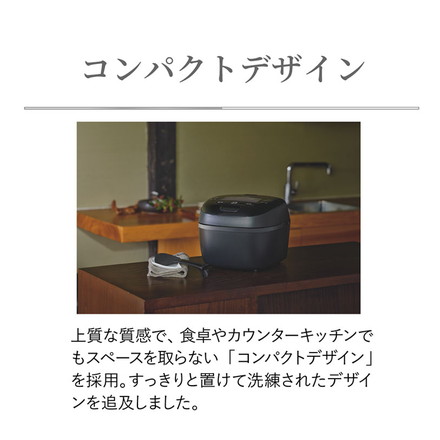 TIGER タイガー 圧力IHジャー炊飯器 炊きたて 5.5合 土鍋蓄熱コート 極うま 少量 冷凍 おにぎり 分づき米 玄米 雑穀 麦飯 GABA 調理 圧力クリーニング お手入れ簡単 JRI-T100K ブラック