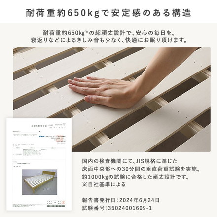 ベッド シングル 国産ポケットコイルマットレス付き レギュラー ナチュラル 宮付き コンセント付き