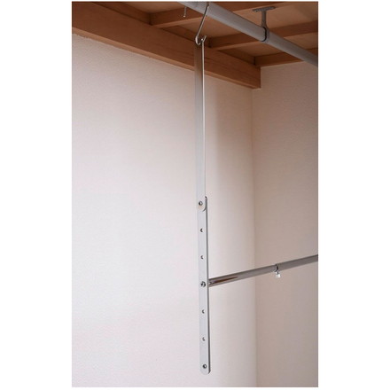 ハンガー 衣類収納アップハンガー 幅41~70×奥行6×高さ101.5cm 収納アップブランコハンガー伸縮式 2段