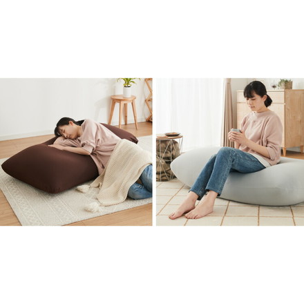 ビーズクッションカバー 135×85cm 洗える 専用カバー 特大 大きい 寝れる ビーズソファ ネイビー
