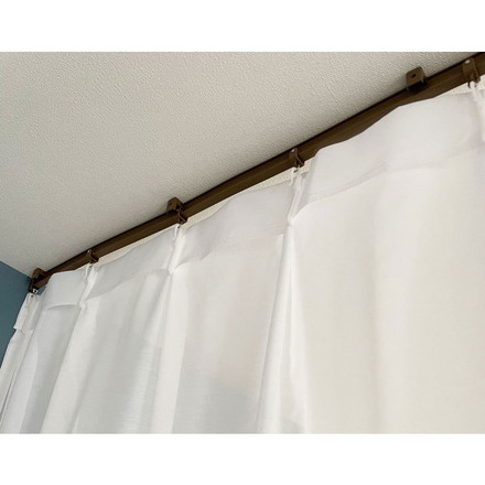 曲がるカーテンレール 3m 日本製 TOSO トーソー 手で曲げられる 出窓 カーブレール 曲がるレール ブラウン