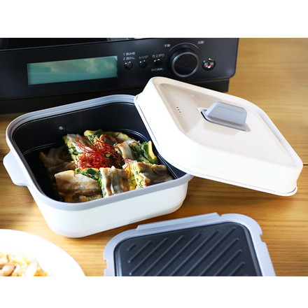 両面に焼き目がはいる 電子レンジ調理機 レンジグリル 角型 レンジグリル 調理 グリル 時短料理 食洗機対応 シービージャパン