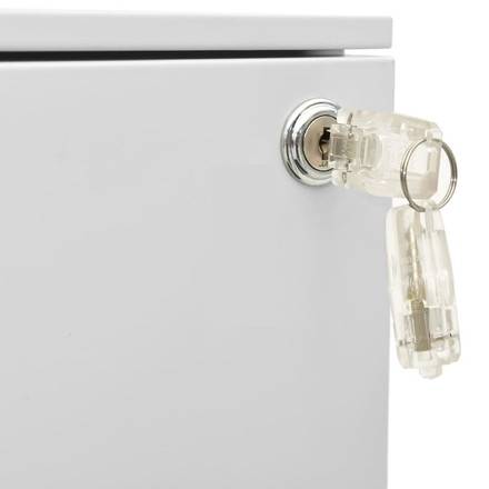 vidaXL モバイル ファイルキャビネット ライトグレー 39×45×60cm スチール 家具 キャビネット 収納